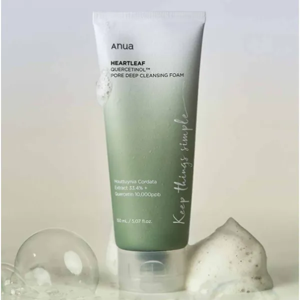 Anua Heartleaf Quercetinol Pore Deep Cleansing Foam 150ml - Image 2