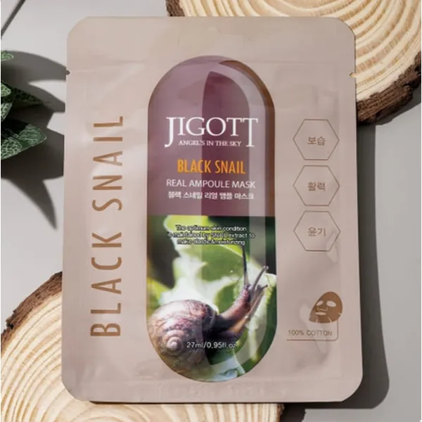Jigott Black Snail Real Ampoule Mask 27ml - Image 2