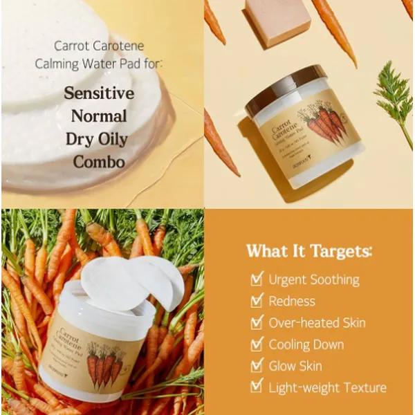 SKINFOOD Carrot Carotene Calming Water Pad 250g 60 pad - Image 3