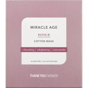 Thank You Farmer Miracle Age Repair Cotton Mask Υφασμάτινη Μάσκα Προσώπου Αντιγήρανσης & Θρέψης, 25ml