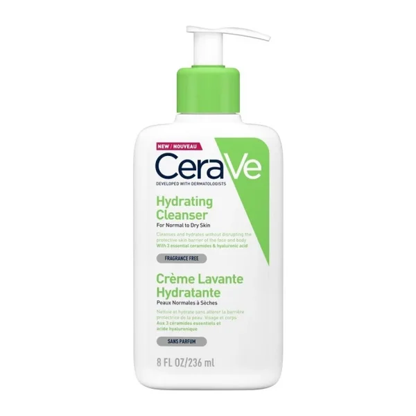 CeraVe Hydrating Cleanser Κρέμα Καθαρισμού για Κανονική - Ξηρή Επιδερμίδα 236ml - Image 4