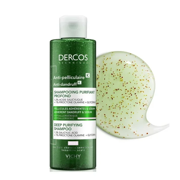 Vichy Dercos Anti-Dandruff K Deep Purifying, Σαμπουάν κατά της Επίμονης Πιτυρίδας για Όλους τους Τύπους Μαλλιών, 250ml - Image 3