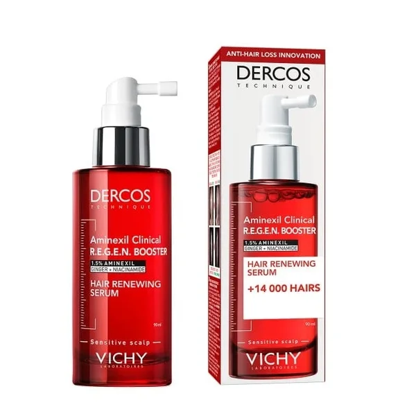 Vichy Dercos Aminexil Clinical R.E.G.E.N. Booster for Hair Loss Ορός Ανανέωσης & Ανάπτυξης Μαλλιών, 90ml - Image 2