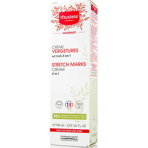 Mustela Maternite Stretch Marks Cream 3 In 1, Κρέμα Κρέμα Πρόληψης & Αντιμετώπισης Ραγάδων, κατάλληλη χρήση κατά την Διάρκεια της Εγκυμοσύνης & μετά τον Τοκετό, 150ml - Image 2
