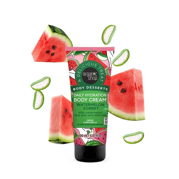 Natura Siberica Organic Shop Body Desserts Daily Hydration Watermelon Sorbet Κρέμα Σώματος 150ml - Image 2