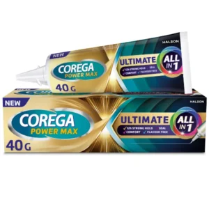 Corega Ultimate All-In-One Στερεωτική Κρέμα Τεχνητής Οδοντοστοιχίας για Ακόμα Μεγαλύτερη Δύναμη Μασήματος, 40g