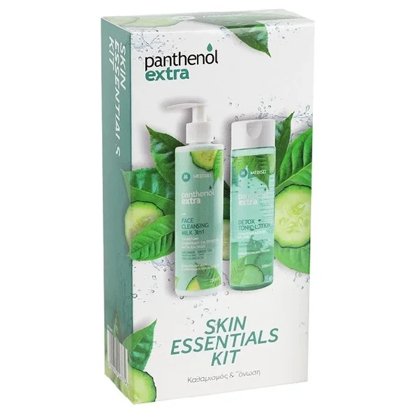 Panthenol Extra Promo Skin Essentials Kit Με Face Cleansing Milk 3in1 Γαλάκτωμα Καθαρισμού, 250ml & Detox Toning Lotion Τονωτική Λοσιόν Καθαρισμού Προσώπου, 200ml - Image 2