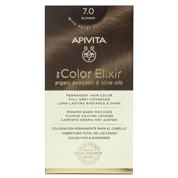 Apivita My Color Elixir Νο 7.0 Βαφή Μαλλιών Μόνιμη Φυσικό Ξανθό - Image 2