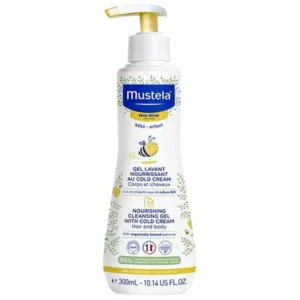 Mustela Gentle Cleansing Gel Τζελ Καθαρισμού για Μαλλιά & Σώμα Ξηρό Δέρμα με Βιολογικό Κερί Μέλισσας, 300ml