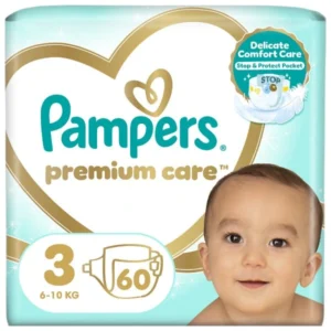 Pampers Premium Care No.3 (6-10kg) Βρεφικές Πάνες, 60τεμ
