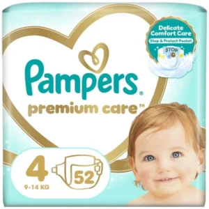 Pampers Premium Care No.4 (9-14kg) Βρεφικές Πάνες, 52τεμ