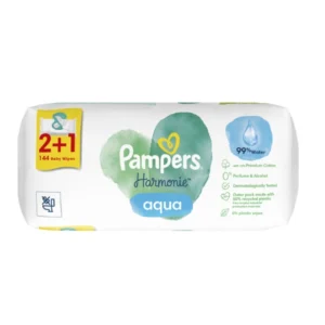Pampers Promo (2+1) Harmonie Aqua Baby Wipes Μωρομάντηλα, 3×48τεμ, 1σετ