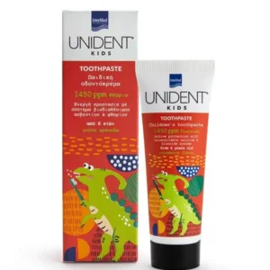 Intermed Unident Kids Παιδική Oδοντόκρεμα 1450ppm Φθόριο με Γεύση Φράουλα 6y+, 50ml