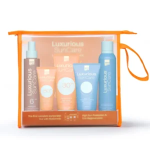 Intermed Luxurious SunCare High Protection Pack με Face Cream Κρέμα Προσώπου SPF50, 75ml, Body Cream Κρέμα Σώματος SPF30, 200ml, Tanning Oil SPF6, 200ml, After Sun Cooling Gel, 150ml & Hydrating Antioxidant Ενυδατικό Mist, 200ml, 1σετ