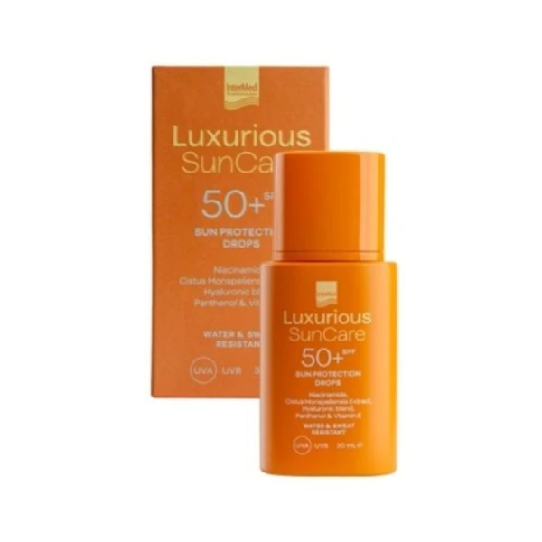 Intermed Luxurious SunCare Sun Protection Drops Αντηλιακό Γαλάκτωμα Προσώπου SPF 50+, 30ml