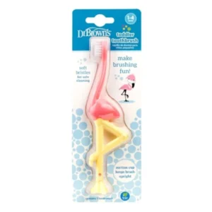 Dr. Brown’s Οδοντόβουρτσα Ροζ Φλαμίνγκο 1-4 ετών 1τμχ