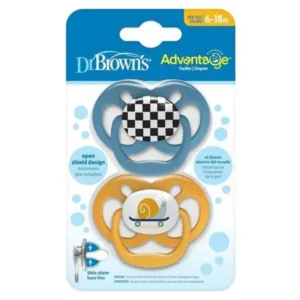 Dr. Brown’s Πιπίλα Advantage αγόρι, επίπεδο 2, 6-18 μηνών (2 τεμ.)