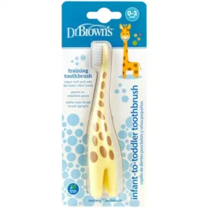 Dr. Brown’s Βρεφική Οδοντόβουρτσα Καμηλοπάρδαλη 0-3 ετών, 1τεμ