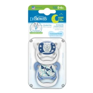 Dr. Brown’s Πιπίλα PreVent Νυχτός Μπλε 0-6m, 2 τεμάχια