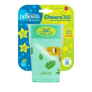 Dr. Brown’s “Cheers 360° ” Παιδικό Πλαστικό Ποτηράκι Πράσινο 9m+ 300ml