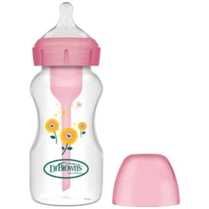 Dr. Brown’s Options+ Anti Colic Bottle Πλαστικό Μπιμπερό Κατά των Κολικών με Φαρδύ Λαιμό & Θηλή Σιλικόνης 0m+, 270ml