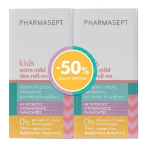 Pharmasept Promo (-50% στο 2ο προϊόν) Kids Extra Mild Deo Roll-on Αποσμητικό για Παιδιά & Εφήβους, 2x50ml