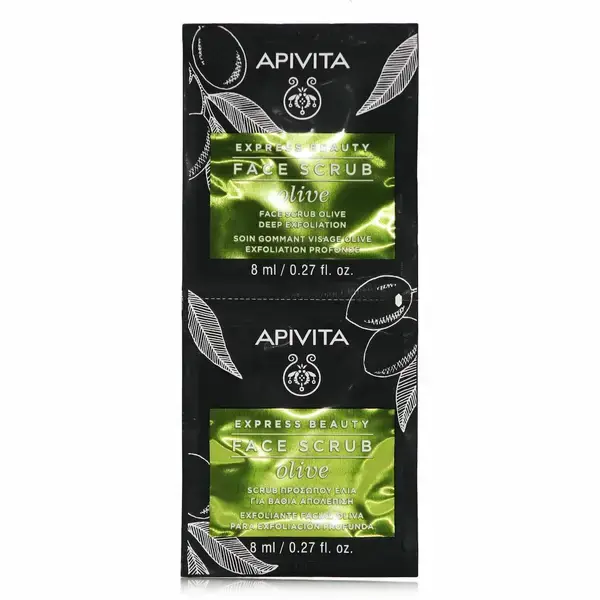 Apivita Express Beauty Scrub Προσώπου με Ελιά για Βαθιά Απολέπιση 2x8ml
