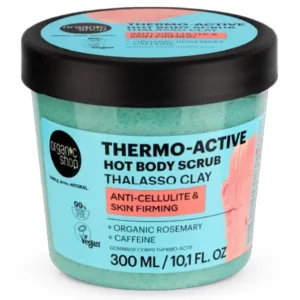 Organic Shop Thalasso Clay Thermo Active Hot Body Scrub Θερμό Απολεπιστικό Σώματος κατά της Κυτταρίτιδας & για Σύσφιξη, 300ml