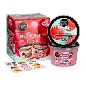 Organic Shop Glow-Berry Vibes with Body Mousse, 250ml & Body Scrub, 250ml