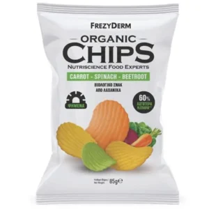 Frezyderm Organic Chips Βιολογικό Σνακ Λαχανικών με Καρότο, Σπανάκι & Παντζάρι, 85g